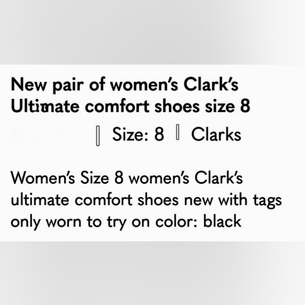 New pair of women’s Clark’s Ultimate comfort shoes size 8 - Picture 5 of 5